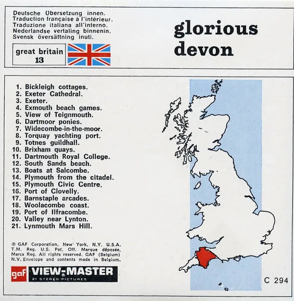 Devon - View-Master 3 Reel Packet - 1970 - vintage - (zur Kleinsmiede) - (C294-BG4) Packet 3dstereo 