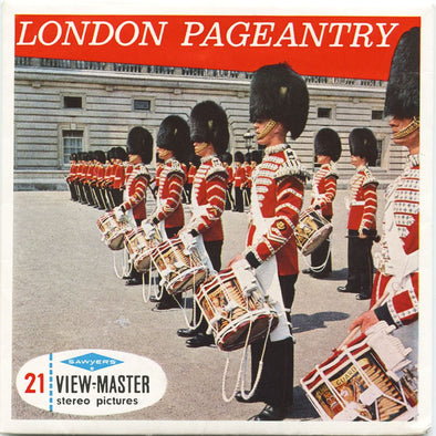 5 ANDREW - London Pageantry - View-Master 3 Reel Packet - vintage - C295E-BS6 Packet 3dstereo 