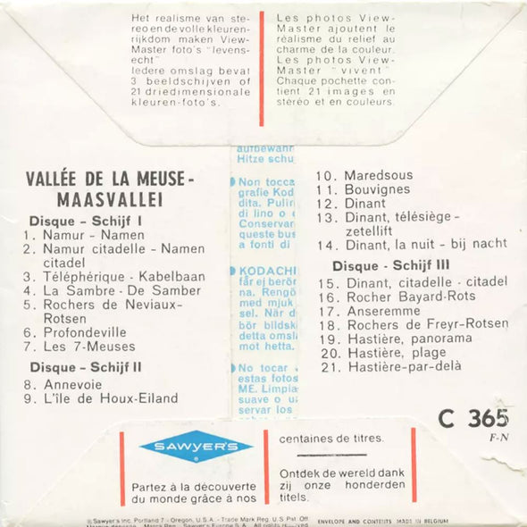 5 ANDREW - Vallée de la Meuse - View-Master 3 Reel Packet - vintage - C365-FN-BS6 Packet 3dstereo 