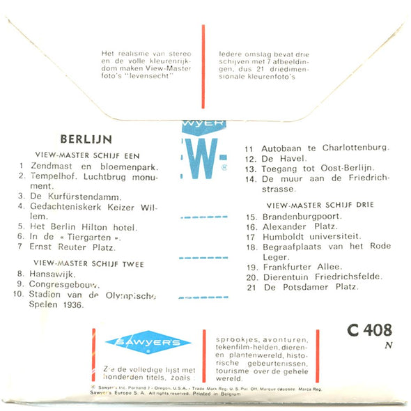 4 ANDREW - Berlijn - View-Master 3 Reel Packet - vintage - C408N-BS5 Packet 3dstereo 