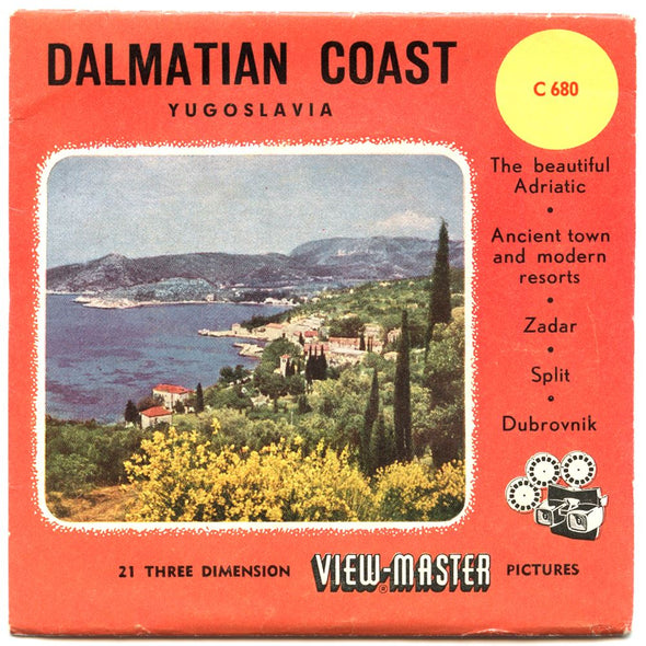 4 ANDREW - Dalmatian Coast - Yugoslavia - View-Master 3 Reel Packet - vintage - C680-BS4 Packet 3dstereo 