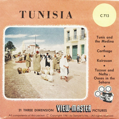 5 ANDREW - Tunisia - View-Master 3 Reel Packet - vintage - C713-BS4 Packet 3dstereo 