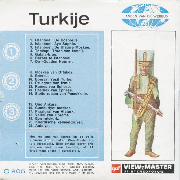 5 ANDREW - Turkije - Turkey - View-Master 3 Reel Packet - vintage - C805N-BG3 Packet 3dstereo 