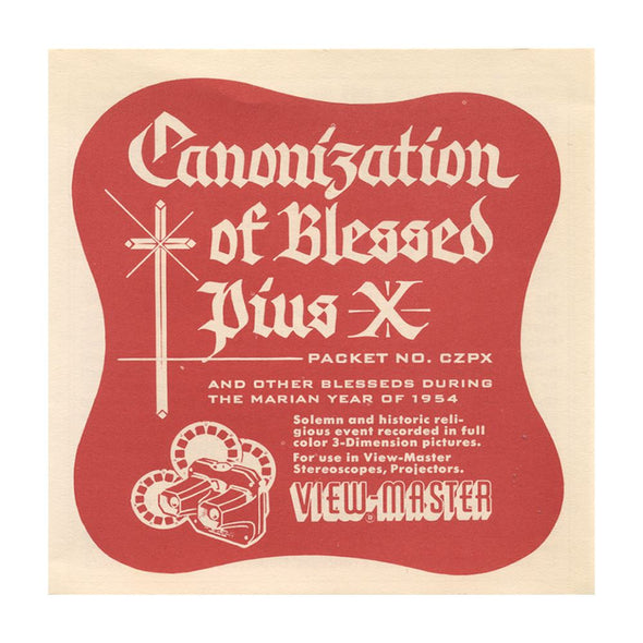 5 ANDREW - Canonization of Blessed Pius X - View-Master 3 Reel Packet - 1954 - vintage - S3 Packet 3dstereo 