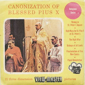 5 ANDREW - Canonization of Blessed Pius X - View-Master 3 Reel Packet - 1954 - vintage - S3 Packet 3dstereo 