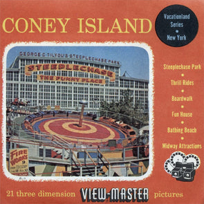 6 ANDREW - Coney Island - View-Master 3 Reel Packet - vintage - S3 Packet 3dstereo 