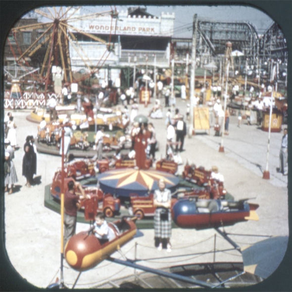 6 ANDREW - Coney Island - View-Master 3 Reel Packet - vintage - S3 Packet 3dstereo 