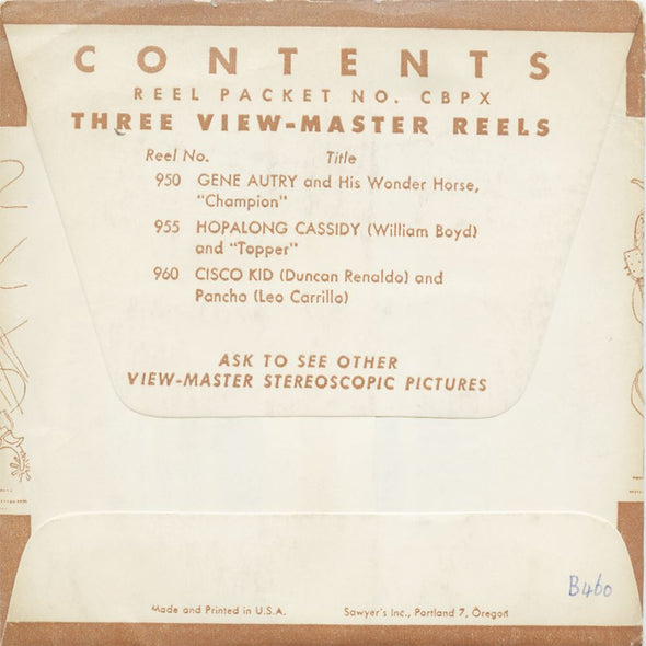 5 ANDREW - Cowboy Stars - View-Master 3 Reel Packet - vintage - S1 Packet 3dstereo 