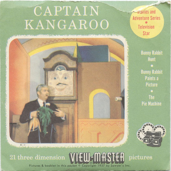 10 ANDREW - Captain Kangaroo - View-Master 3 Reel Economy Packet - vintage - 755-A,B-C-S4 Packet 3dstereo.com 
