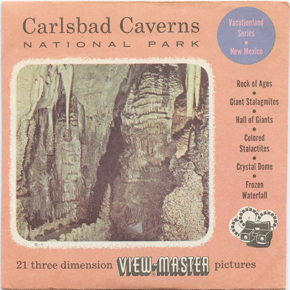 Carlsbad Caverns - National Park - View-Master 3 Reel Packet - vintage - 251,252,253-S3 Packet 3dstereo 