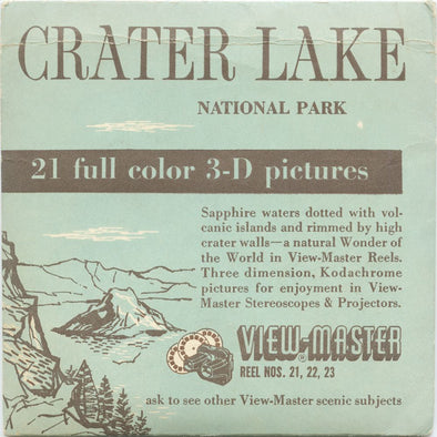 10 ANDREW - Crater Lake National Park - View-Master 3 Reel Economy Packet - vintage - 21,22,23-S2 Packet 3dstereo 