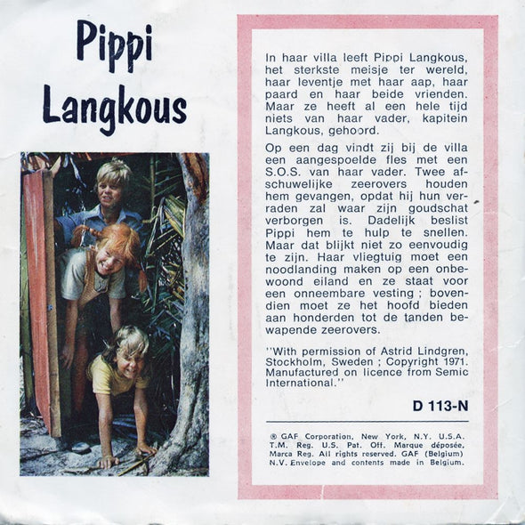 5 ANDREW - Pippi Langkous - View-Master 3 Reel Packet - vintage - D113N-BG3 Packet 3dstereo 