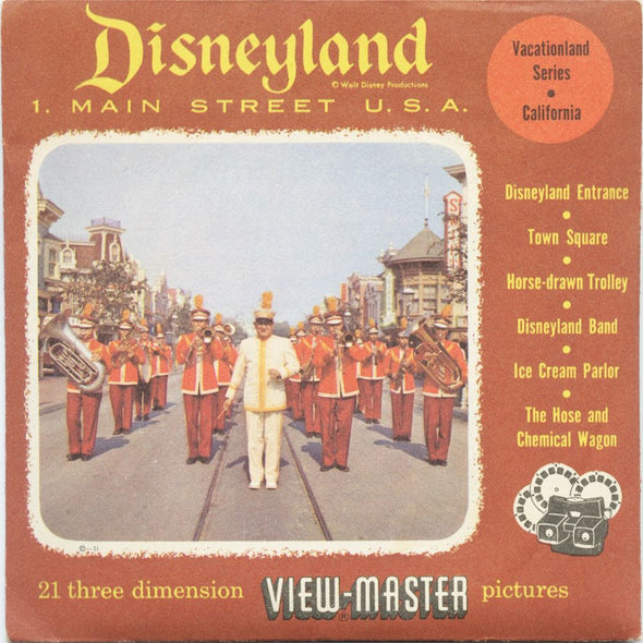 5 ANDREW - Main Street - Disneyland - View-Master 3 Reel Packet - vintage - 851-A,B,C-S3 Packet 3dstereo 