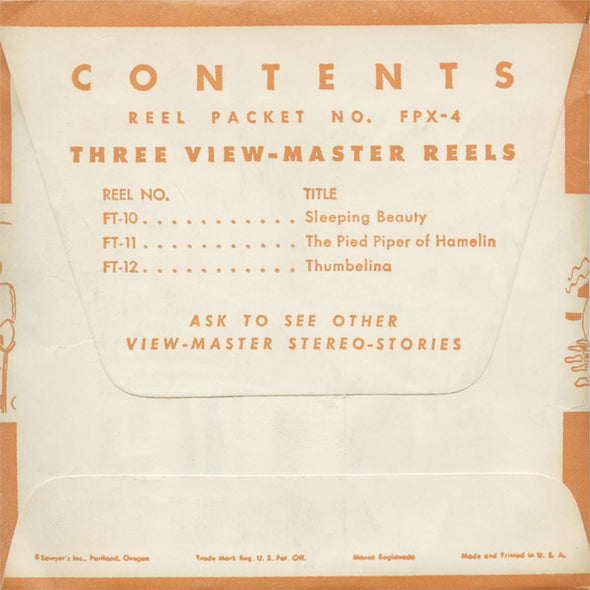 5 ANDREW - Fairy Tales - View-Master 3 Reel Packet - 1956 - vintage - S1 - 3 Stories Packet 3dstereo 