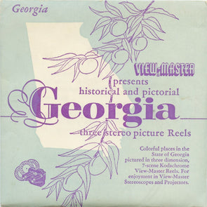 Georgia - ViewMaster 3 Reel Packet - vintage - GA-1,2,3-S1 Packet 3dstereo 