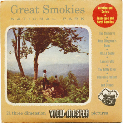 Great Smokies - View-Master 3 Reel Packet - 1950 - vintage - 355-A,B,C-S3 Packet 3dstereo 