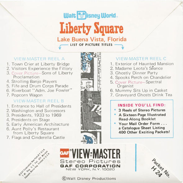 5 ANDREW - Liberty Square - View-Master 3 Reel Packet - vintage - H24-G5 Packet 3dstereo 