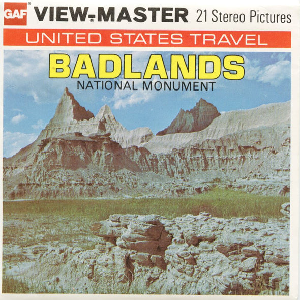 6 ANDREW - Badlands- National Monument - View-Master 3 Reel Packet - vintage -H70-G5 Packet 3dstereo 