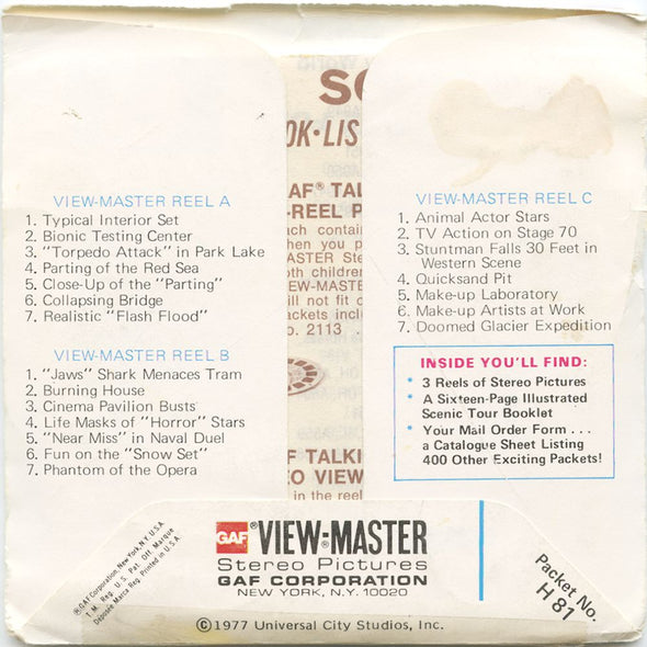 9 ANDREW - Universal Studios - View-Master 3 Reel Economy Packet - vintage - H81-G5 Packet 3Dstereo 