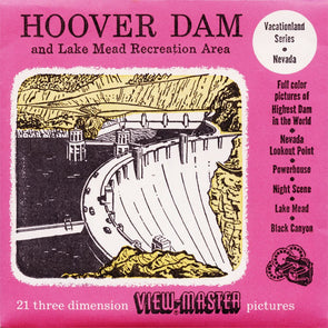 Hoover Dam - Nevada - View-Master 3 Reel Packet - vintage - S3D Packet 3dstereo 