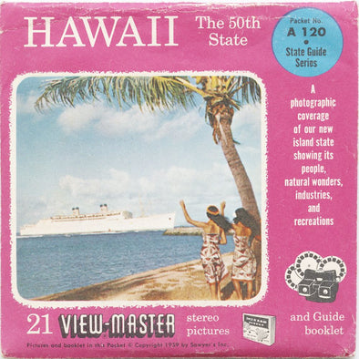 9 ANDREW - Hawaii The 50th State - View-Master 3 Reel Economy Packet - vintage - A120-S4 Packet 3Dstereo 