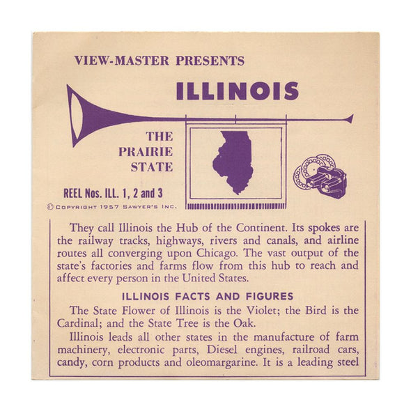 5 ANDREW - Illinois - View-Master 3 Reel Packet - vintage - 1957 - ILL-1,2,3-S3 Packet 3dstereo 