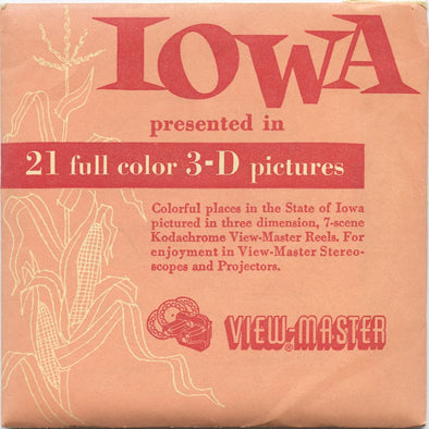 Iowa - View-Master 3 Reel Packet - vintage - IW-1,2,3-S1 Packet 3dstereo 