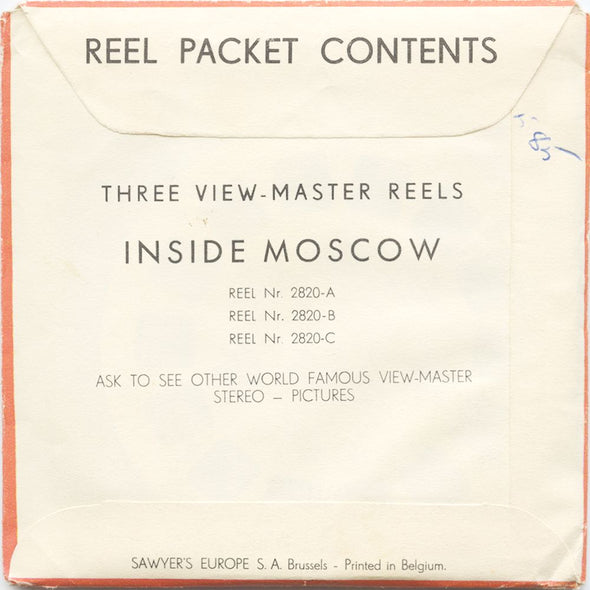 10 ANDREW - Inside Moscow - View-Master 3 Reel Packet - vintage - 2820-A,B,C-BS3 Packet 3dstereo 