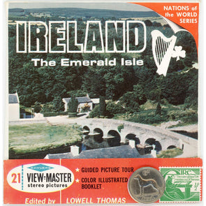 Ireland - View-Master 3 Reel Packet - Coin & Stamp - Nations of the World - vintage - B160-S6A Packet 3dstereo 