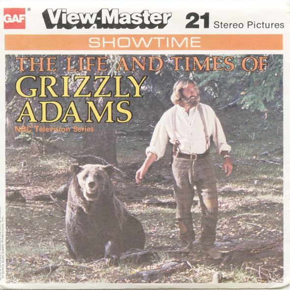 Rhe Life and Times of Grizzly Adams - View-Master 3 Reel Packet - vintage - J10-G6 Packet 3dstereo 