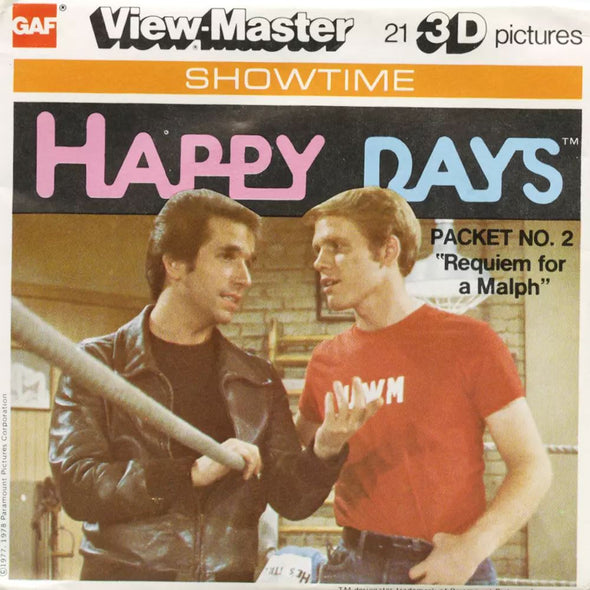 5 ANDREW - Happy Days - View-Master 3 Reel Packet - vintage - J13-G6 Packet 3dstereo 