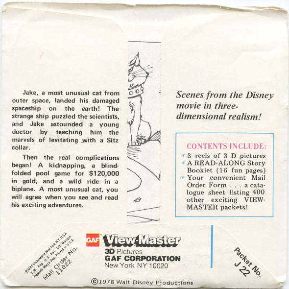 10 ANDREW - Cat From Outerspace - View-Master 3 Reel Economy Packet - vintage - J22-G6 Packet 3Dstereo 