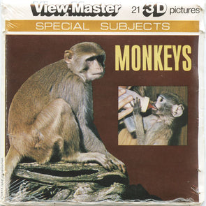 5 ANDREW - Monkeys - View-Master 3 Reel Packet - 1978 - vintage - J63-V2 Packet 3dstereo 