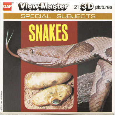 5 ANDREW - Snakes - View-Master 3 Reel Packet - 1978 - vintage - J65-G6 Packet 3dstereo 