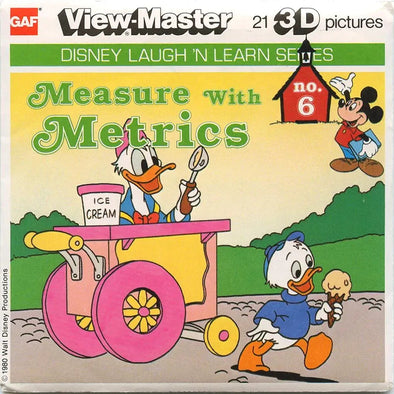 Measure with Metrics - View-Master 3 Reel Packet - 1970s - vintage - (K11-G6) Packet 3dstereo 