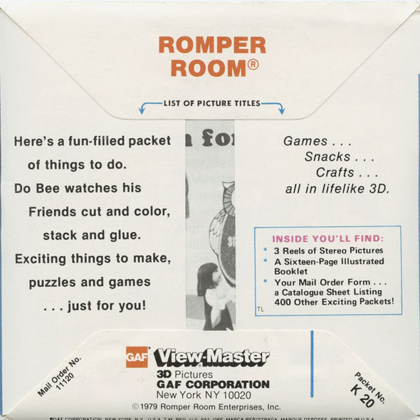 5 ANDREW - Romper Room - View-Master 3 Reel Packet - 1979 - vintage - K20-G5 Packet 3dstereo 