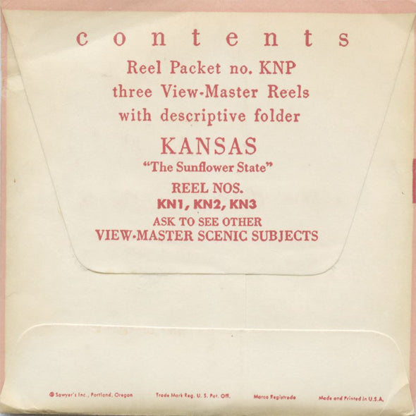 5 ANDREW - Kansas - View-Master 3 Reel Packet - vintage - KN-1,2,3-S1 Packet 3dstereo 