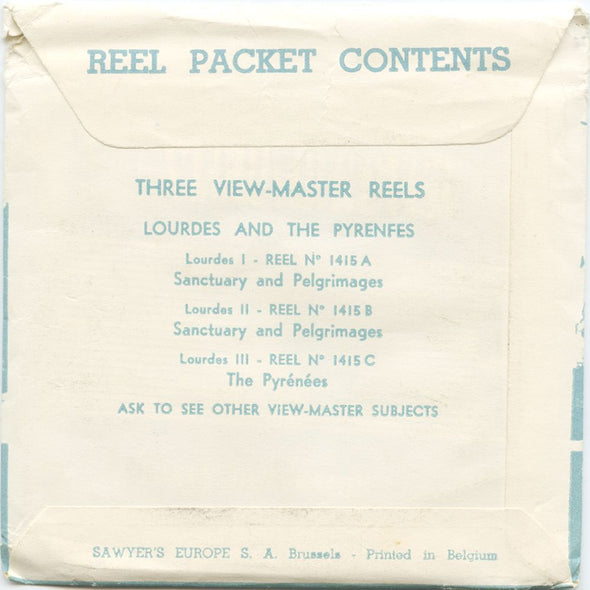 9 ANDREW - Lourdes and the Pyrenees - View-Master 3 Reel Packet - vintage - 1415-A,B,C-BS2 Packet 3Dstereo 