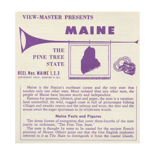 5 ANDREW - Maine - View-Master 3 Reel Packet - vintage - MAINE-1,2,3-S2 Packet 3dstereo 