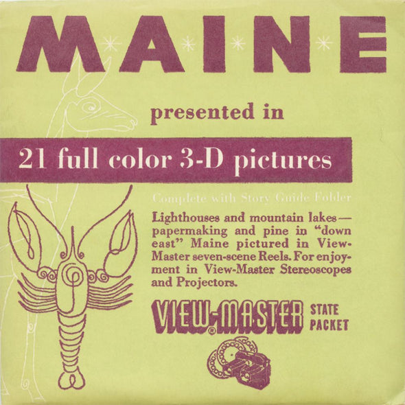 5 ANDREW - Maine - View-Master 3 Reel Packet - vintage - MAINE-1,2,3-S2 Packet 3dstereo 