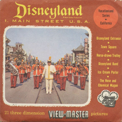 5 ANDREW - Main Street U.S.A - Disneyland - View-Master 3 Reel Packet - 1956 - vintage - 851-A,B,C-S3 Packet 3dstereo 