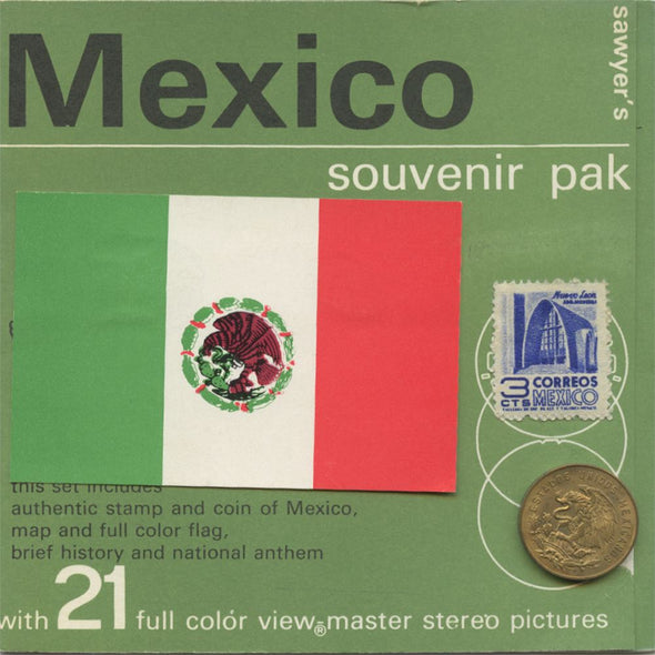 6 ANDREW - Mexico- View-Master 3 Reel Packet - Coin & Stamp - Nations of the World - vintage - S3 Packet 3dstereo 