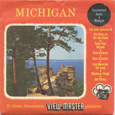 Michigan - View-Master 3 Reel Packet - 1955 - vintage - S3 Packet 3dstereo 