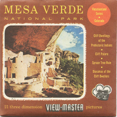 5 ANDREW - Mesa Verde National Park - View-Master 3 Reel Packet - 1949 - vintage - 226,227,9055-S3 Packet 3dstereo 