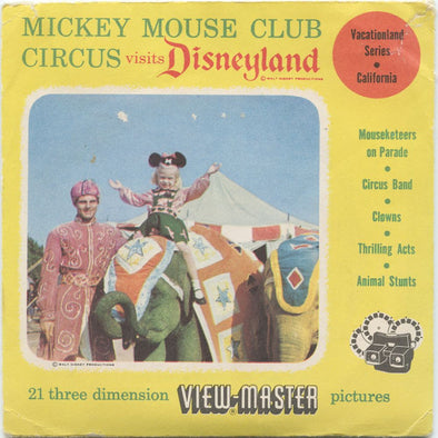 7 ANDREW - Mickey Mouse Club Circus - View-Master 3 Reel Packet - vintage - 856-A,B,C-S3 Packet 3dstereo 