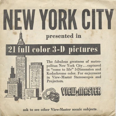 5 ANDREW - New York City - View-Master 3 Reel Packet - vintage - S2 Packet 3dstereo 