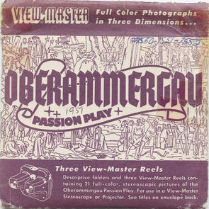 9 ANDREW - Oberammergau - Passion Play - View-Master 3 Reel Economy Packet - vintage - 1550,1551,1552-S1 Packet 3Dstereo 
