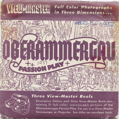9 ANDREW - Oberammergau - Passion Play - View-Master 3 Reel Economy Packet - vintage - 1550,1551,1552-S1 Packet 3Dstereo 