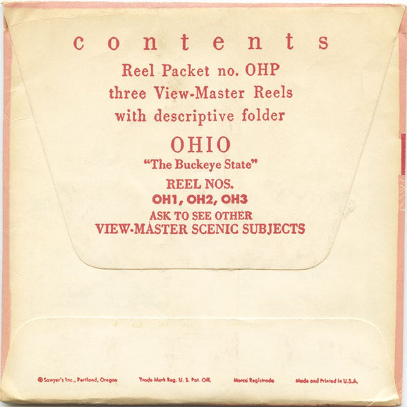 Ohio - View-Master 3 Reel Packet - vintage - OH-1,2,3-S1 Packet 3dstereo 