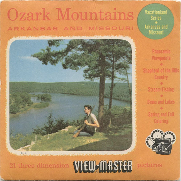 Ozark Mountains - View-Master 3 Reel Packet - 1957 - vintage - 372-A,B,C-S3 Packet 3dstereo 